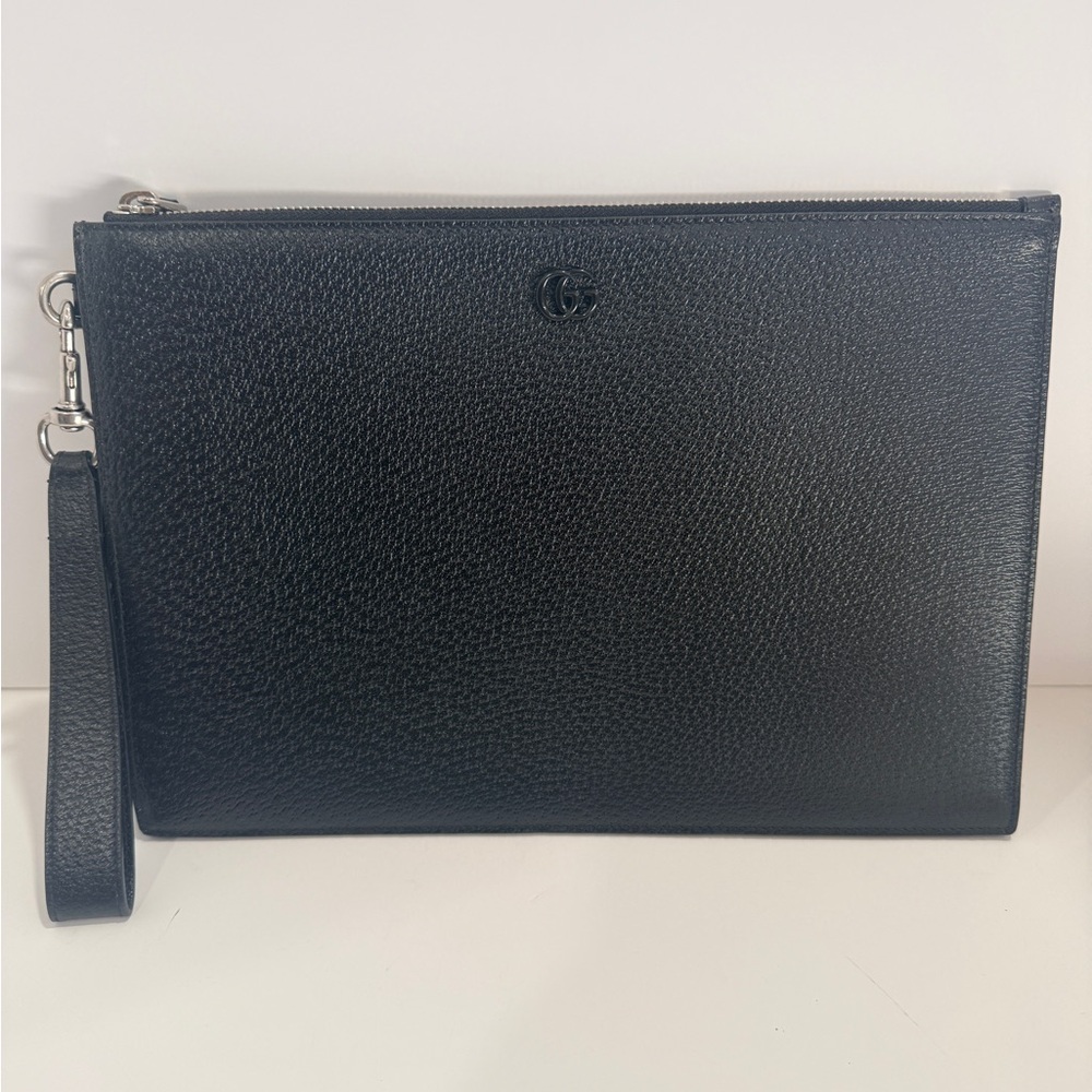 Men’s Gucci GG Marmont Pouch/Clutch in black leather